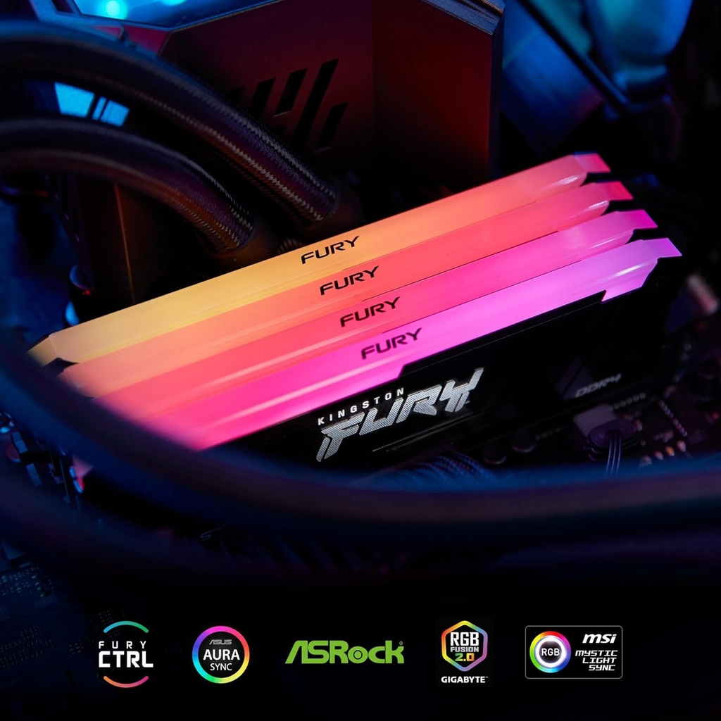 Kingston Fury Beast RGB 64GB (2x32GB) DDR4 3200MHz CL16 Memory Kit