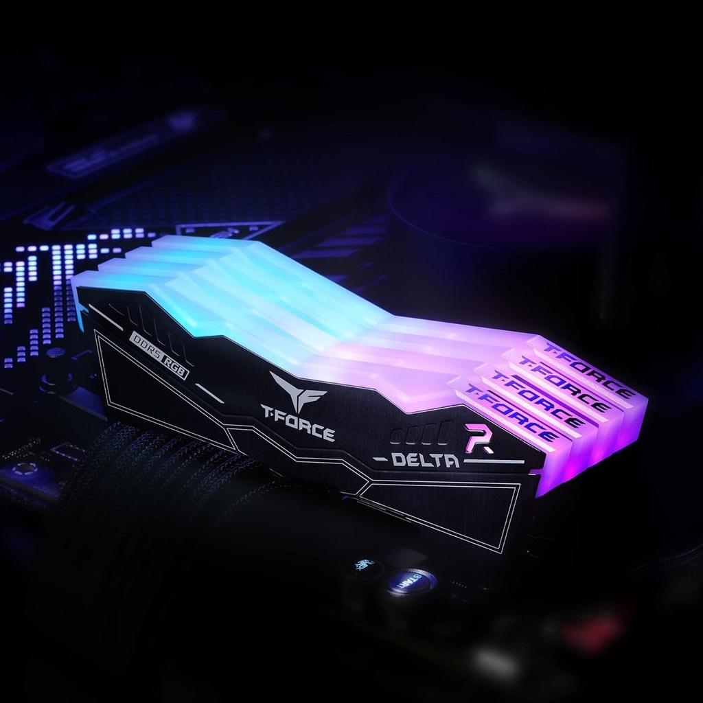 TeamGroup T-Force DELTA RGB 32GB (2x16GB) DDR5 6000MHz CL30 Memory Kit - Black