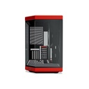 HYTE Y70 Mid Tower Two Panel Front & Left Side Tempered Glass Case without Fan - Black/Red