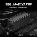 Corsair MP700 Pro 1TB PCIe Gen 5 x4 NVMe M.2 SSD Up to 11,700MB/s Read, Up to 9,600MB/s Write With Air Cooler
