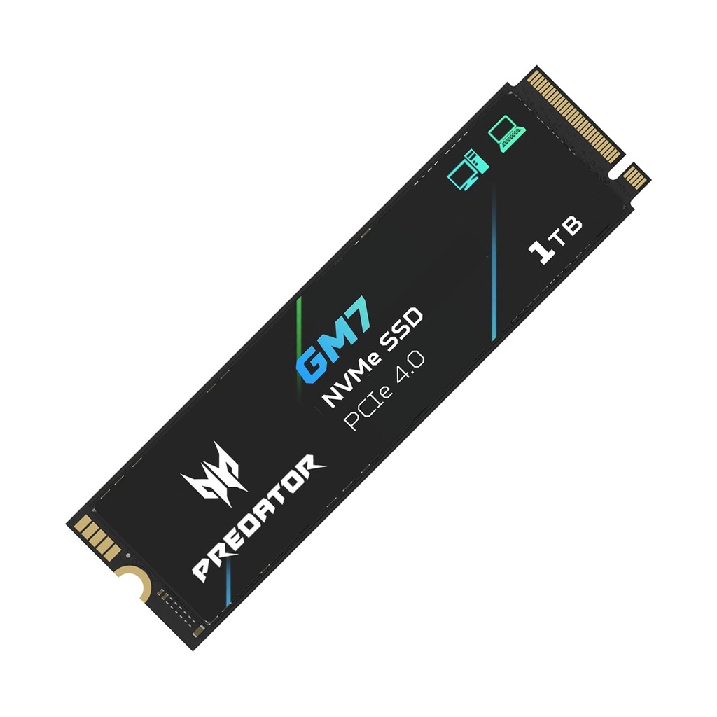Acer Predator GM7 1TB NVMe 1.4 PCle Gen 4x4 M.2 SSD Read Speed Upto 7400MB/s Write Upto 6500MB/s