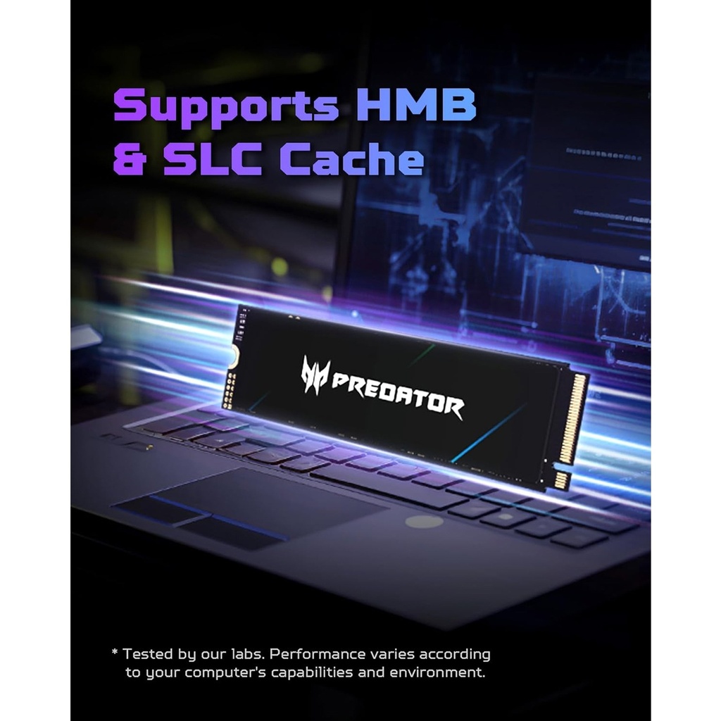 Acer Predator GM7 1TB NVMe 1.4 PCle Gen 4x4 M.2 SSD Read Speed Upto 7400MB/s Write Upto 6500MB/s