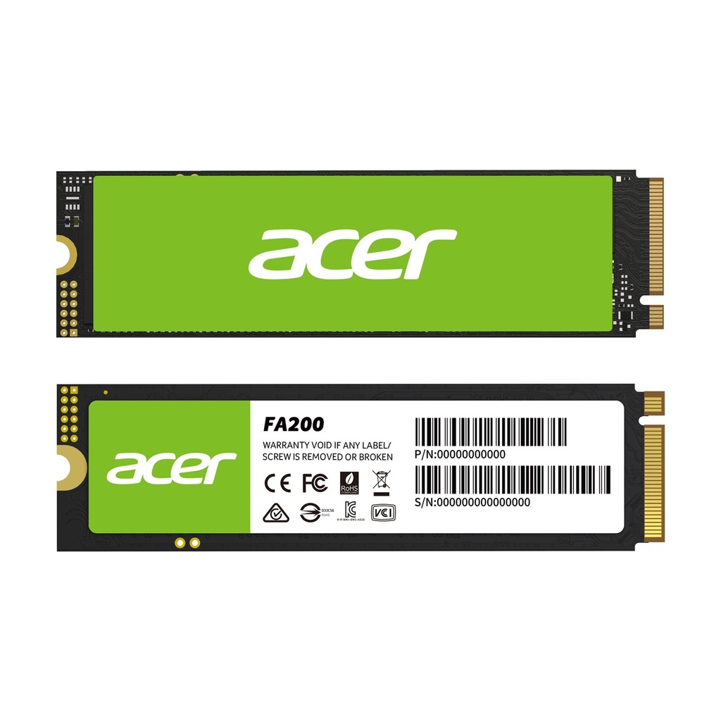 Acer FA200 4TB PCIe Gen4x4 M.2 NVMe SSD UpTo 7200MB/s Read & UpTo 6200MB/s Read