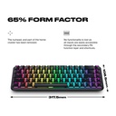 Fnatic Streak65 LP Ultra Fast Low Profile Switches 65% Compact Mechanical Keyboard - Black