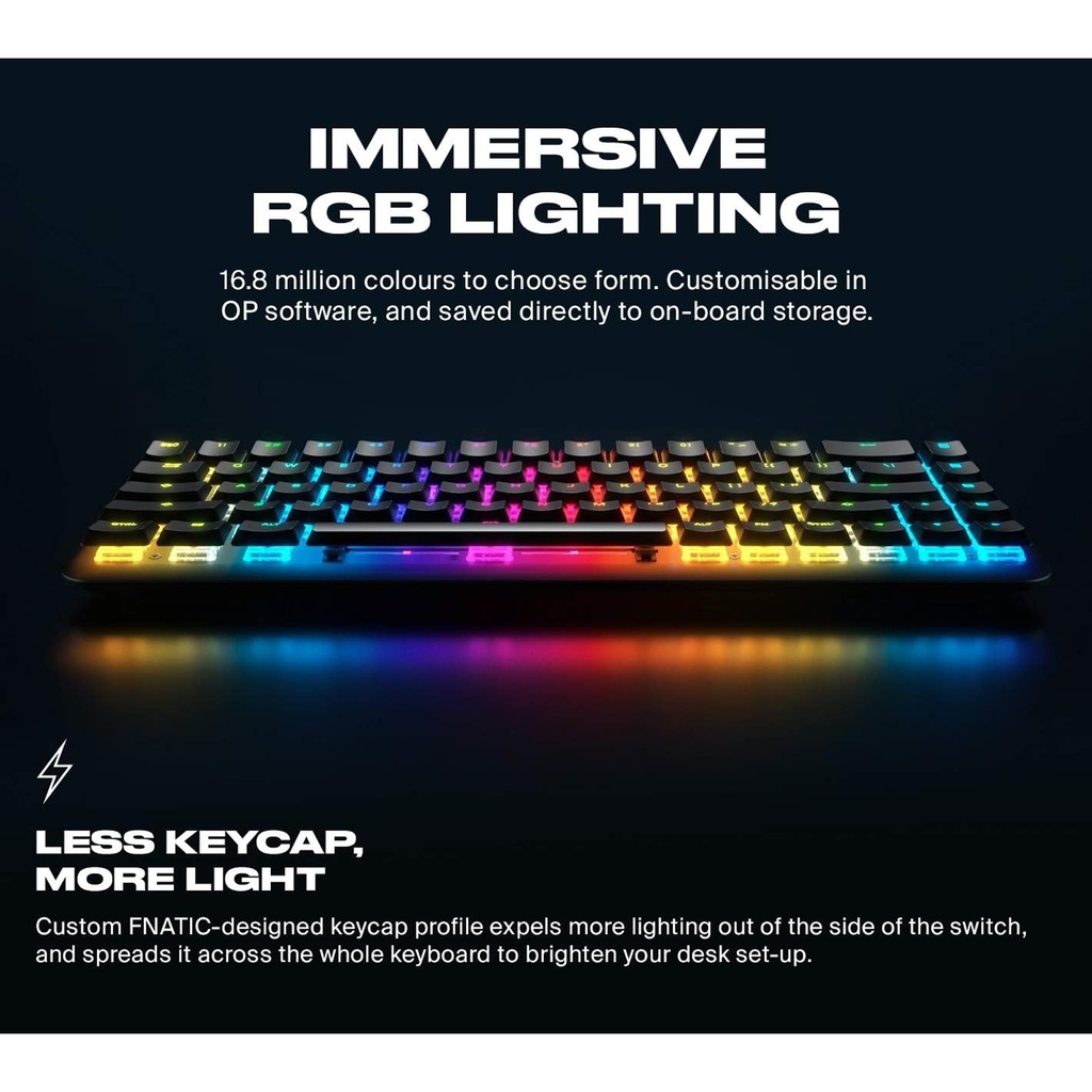 Fnatic Streak65 LP Ultra Fast Low Profile Switches 65% Compact Mechanical Keyboard - Black