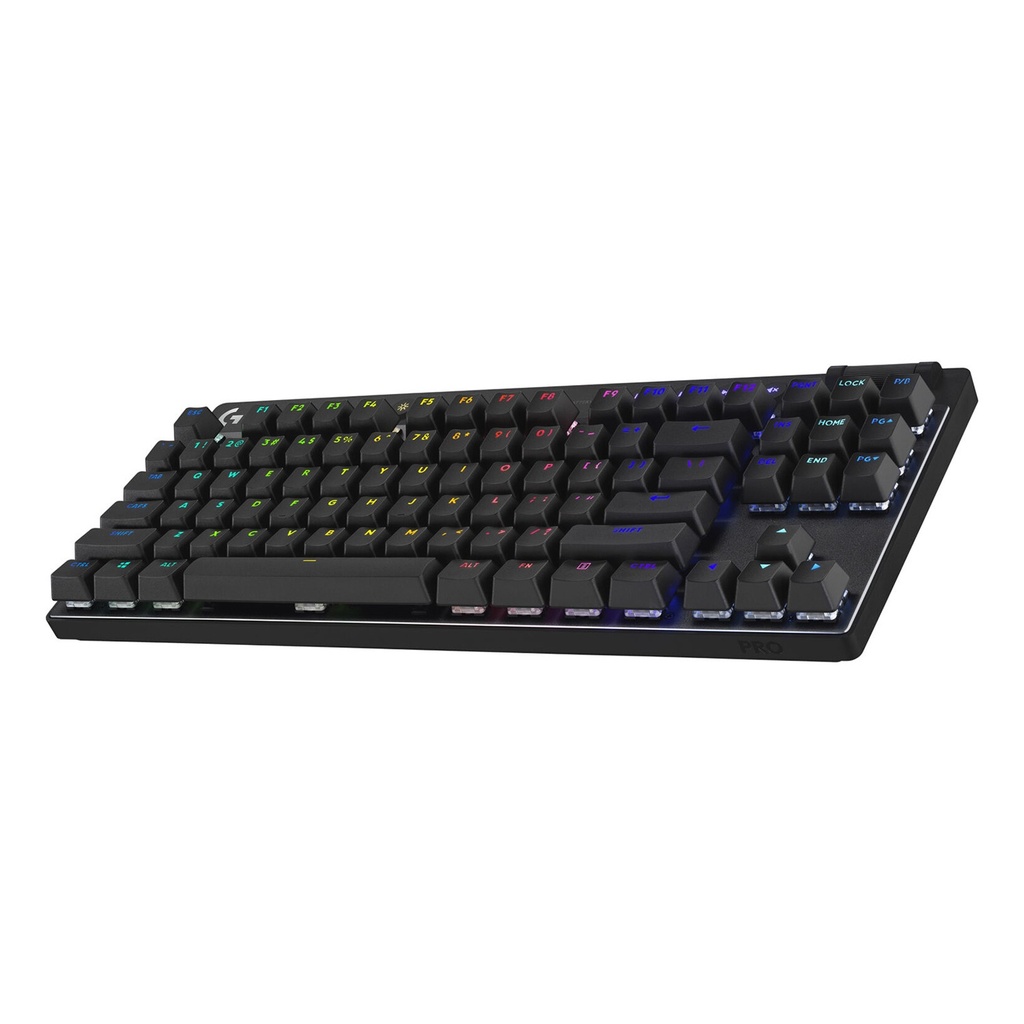 Logitech G PRO X TKL LIGHTSPEED Wireless Gaming Keyboard, Ultra-Portable Tenkeyless Design, Lightsync RGB Backlit, PBT Keycaps, Tactile Switches (GX Brown), BT/USB, US INTL Layout, Black | ‎920-012136