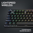 Logitech G PRO X TKL LIGHTSPEED Wireless Gaming Keyboard, Ultra-Portable Tenkeyless Design, Lightsync RGB Backlit, PBT Keycaps, Tactile Switches (GX Brown), BT/USB, US INTL Layout, Black | ‎920-012136