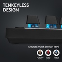 Logitech G PRO X TKL LIGHTSPEED Wireless Gaming Keyboard, Ultra-Portable Tenkeyless Design, Lightsync RGB Backlit, PBT Keycaps, Tactile Switches (GX Brown), BT/USB, US INTL Layout, Black | ‎920-012136