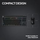 Logitech G PRO X TKL LIGHTSPEED Wireless Gaming Keyboard, Ultra-Portable Tenkeyless Design, Lightsync RGB Backlit, PBT Keycaps, Tactile Switches (GX Brown), BT/USB, US INTL Layout, Black | ‎920-012136