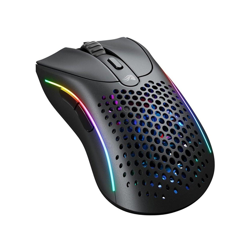 Glorious Model D 2 Wireless/Bluetooth UltraLight Ergonomic RGB Gaming Mouse (66g) - Black