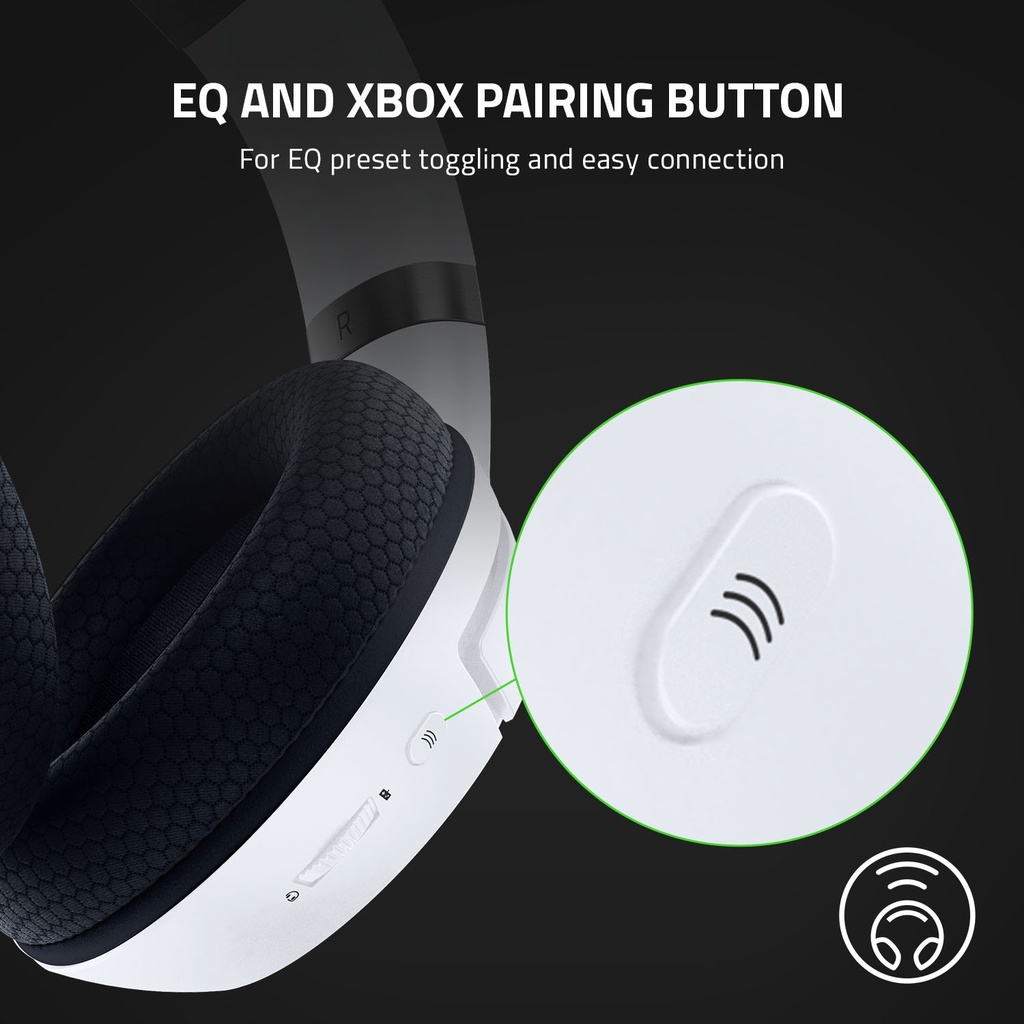 Razer Kaira X Wired Headset for Xbox Series X|S, Xbox One, PC, Mac & Mobile Devices: Triforce 50mm Drivers, HyperClear Cardioid Mic, Flowknit Memory Foam Ear Cushions, On Headset Controls - White