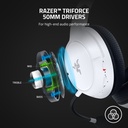 Razer Kaira X Wired Headset for Xbox Series X|S, Xbox One, PC, Mac & Mobile Devices: Triforce 50mm Drivers, HyperClear Cardioid Mic, Flowknit Memory Foam Ear Cushions, On Headset Controls - White