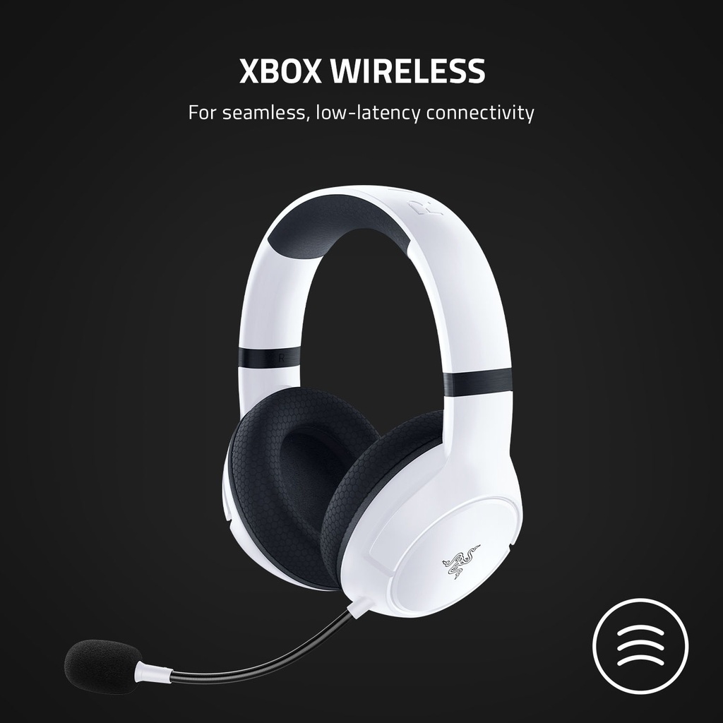 Razer Kaira X Wired Headset for Xbox Series X|S, Xbox One, PC, Mac & Mobile Devices: Triforce 50mm Drivers, HyperClear Cardioid Mic, Flowknit Memory Foam Ear Cushions, On Headset Controls - White