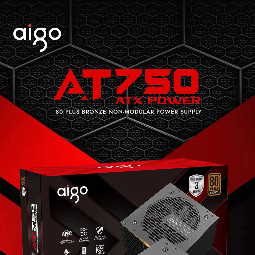 Aigo AT750 80 Plus Bronze Non Modular 750W Power Supply