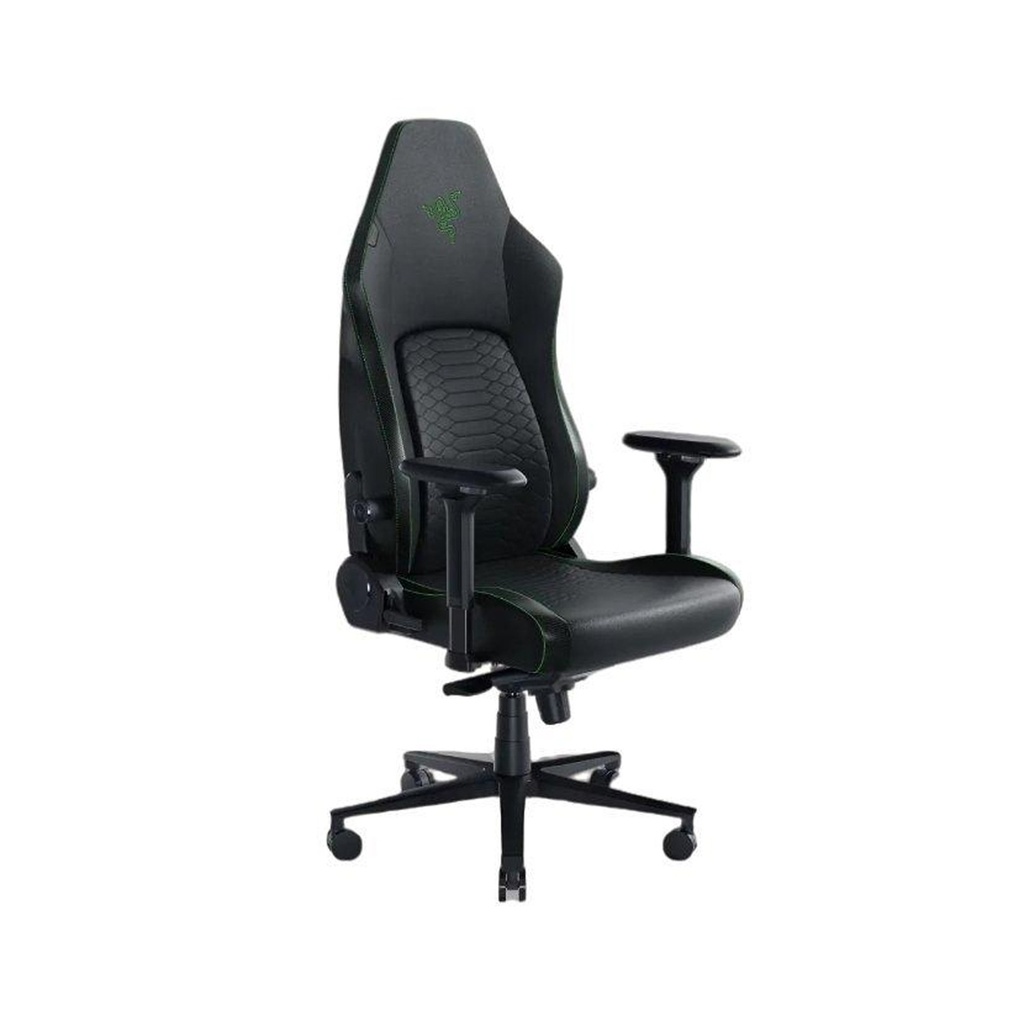 Razer Iskur V2 Gaming Chair with Adaptive Lumbar Support, Fully Adjustable lumbar Curve High Density Foam Cushions 4D Armrests - Black / Green