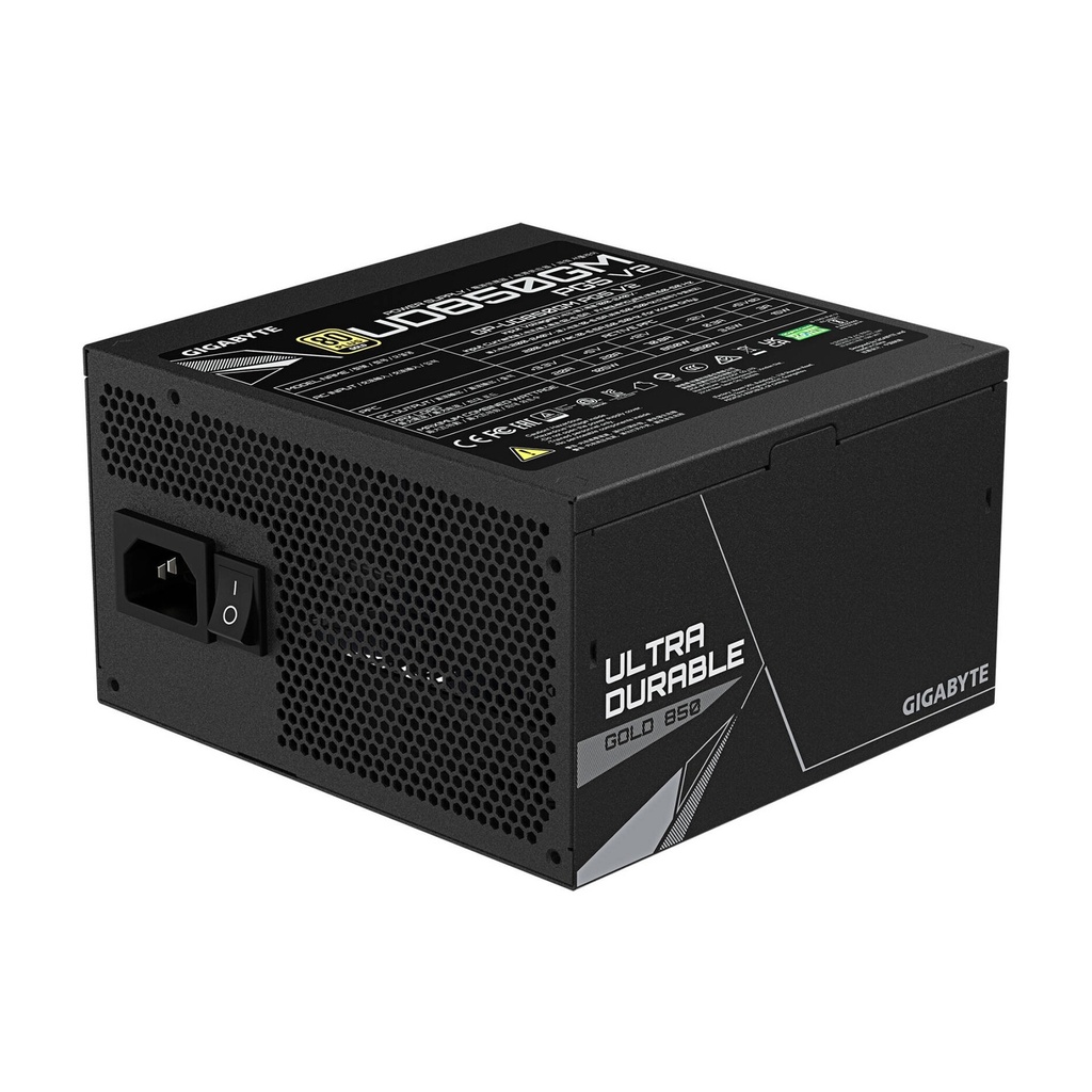 GigaByte UD850GM PG5 V2 80 PLUS Gold Fully Modular ATX 3.1 PCIe Gen 5.1 850W Power Supply