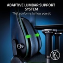 Razer Iskur V2 Gaming Chair with Adaptive Lumbar Support, Fully Adjustable lumbar Curve High Density Foam Cushions 4D Armrests - Black / Green