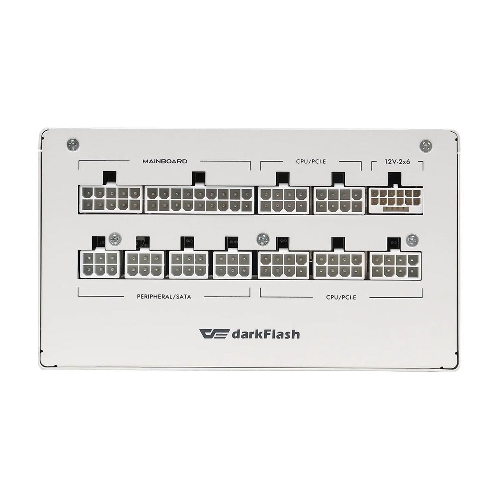 DarkFlash PMT1250 80 Plus Gold Fully Modular 1250W ATX 3.1 & PCIe 5.1 Power Supply - White