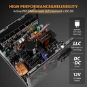 DarkFlash PMT1050 80 Plus Gold Fully Modular 1050W ATX 3.1 & PCIe 5.1 Power Supply - White