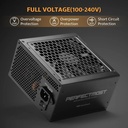 DarkFlash PMT1050 80 Plus Gold Fully Modular 1050W ATX 3.1 & PCIe 5.1 Power Supply - White