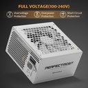 DarkFlash PMT850 80 Plus Gold Fully Modular 850W ATX 3.1 & PCIe 5.1 Power Supply - White