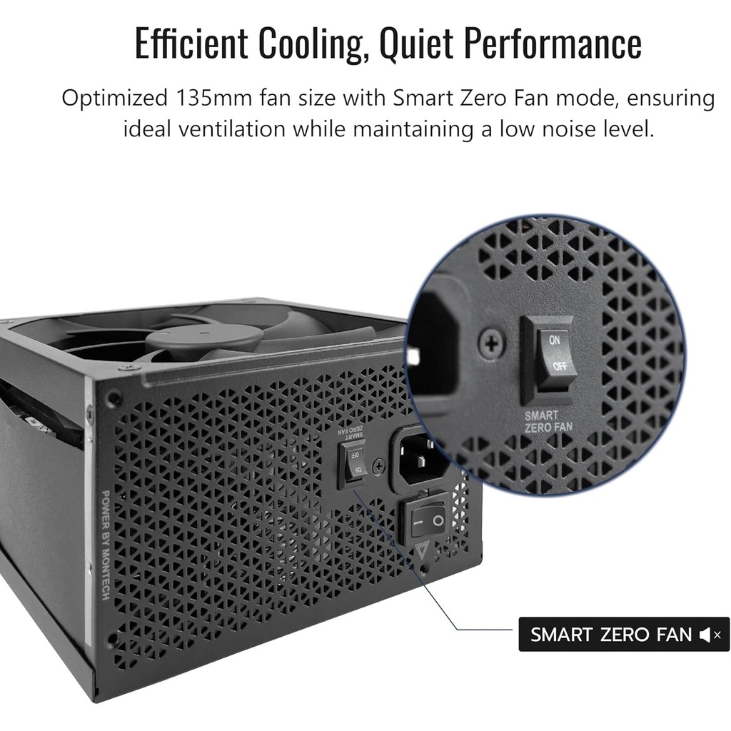 Montech Century II 80 PLUS GOLD & Cybenetics Platinum Fully Modular ATX 3.1 PCIe 5.1,1200W Power Supply