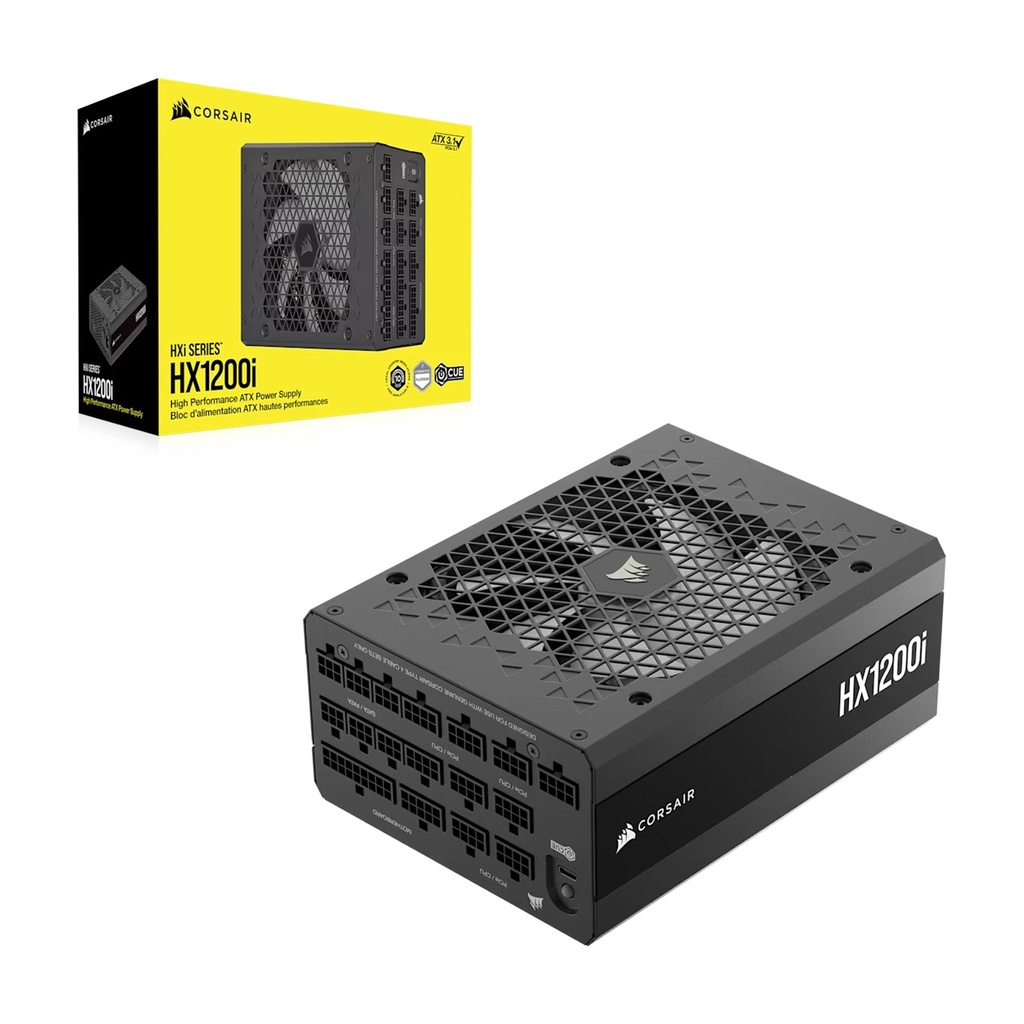 Corsair HXi Series HX1200i Fully Modular Ultra-Low Noise Platinum ATX 1200W Power Supply -BLACK