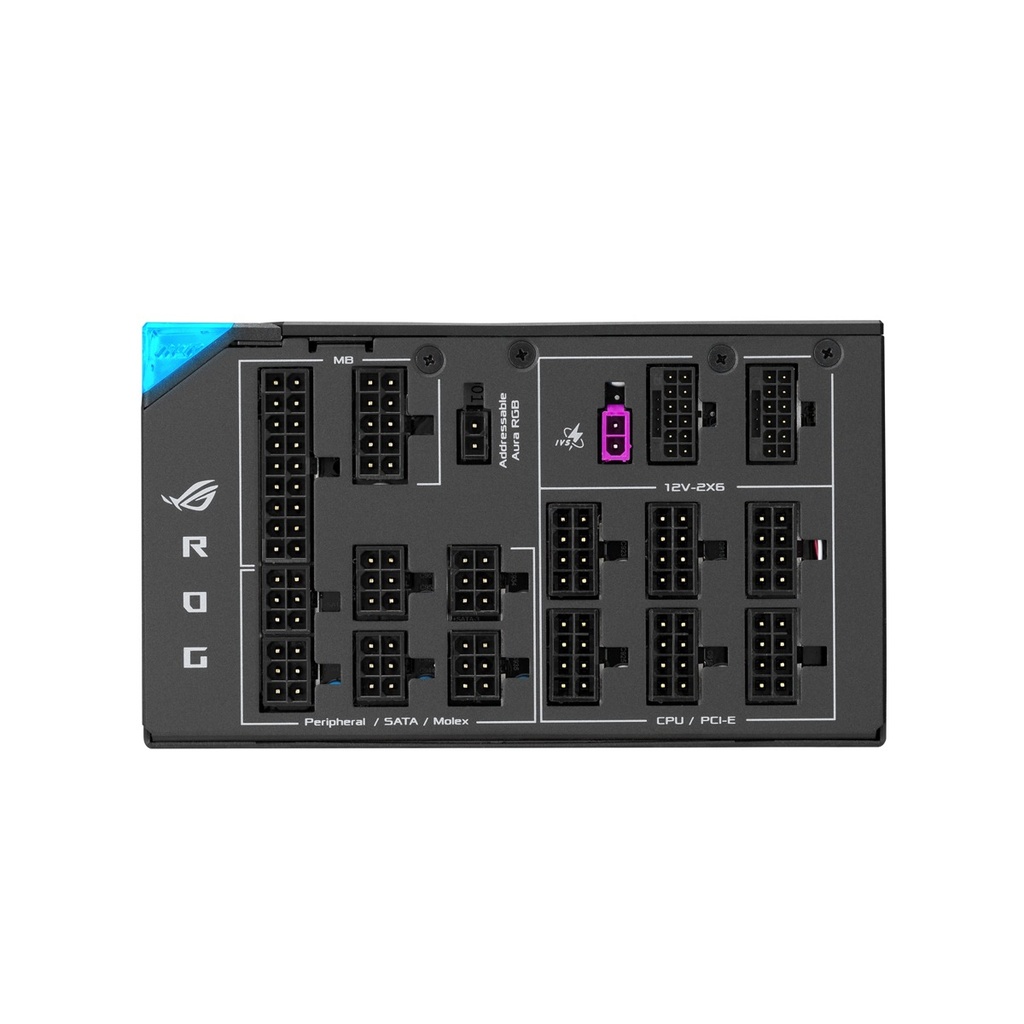 ASUS ROG THOR 1600W Titanium III Fully Modular Power Supply, 80 Plus Titanium Efficiency, Cybenetics Titanium Certification, Active PFC, ATX 3.1 Standard, GaN MOSFET Technology | 90YE00V1-B0NA00