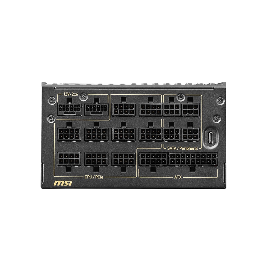 MSI MEG Ai1600T 80PLUS Titanium 1600W Cybenetic Titanium ATX 3.1 PCIe 5.1 Ready Power Supply