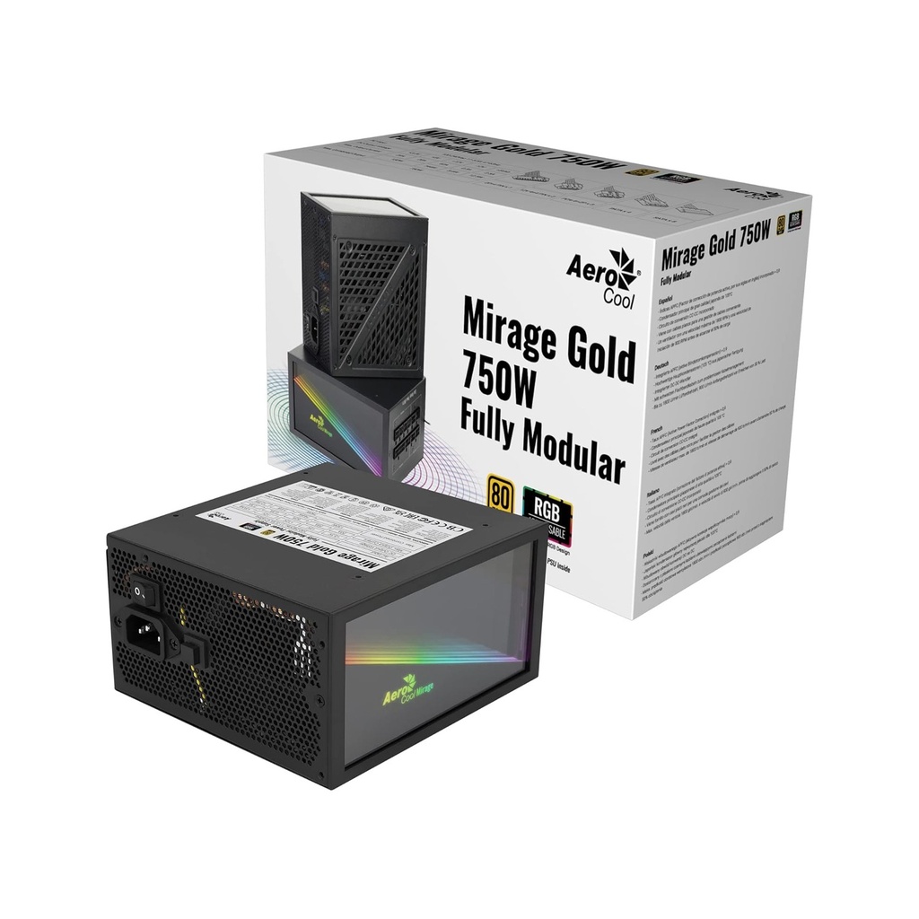 Aerocool Mirage Gold 750W 80PLUS GOLD Fully Modular Power Supply