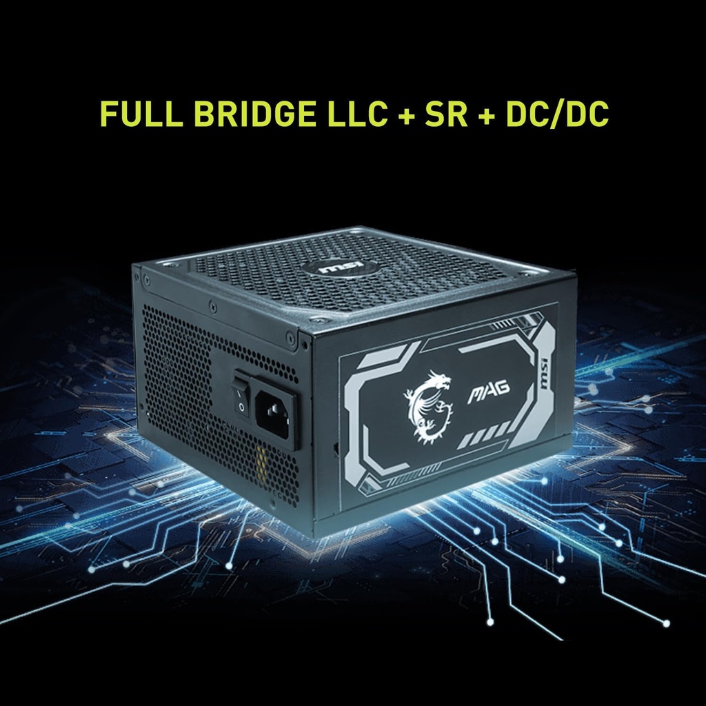 MSI MAG A1000GL 80PLUS Gold 1000W ATX 3.1 Ready PCIe 5.1 Ready Power Supply