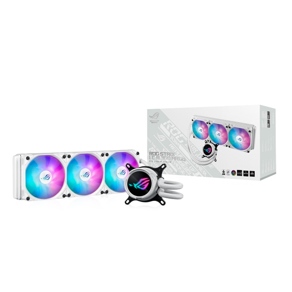 Asus Rog Strix LC III 360 ARGB CPU Liquid Cooler - White