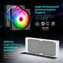 Tortox Nivora Vibe 240 ARGB Liquid CPU Cooler - Black
