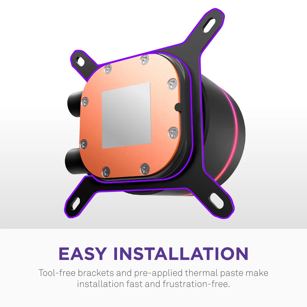NZXT Kraken Core 360 RGB 360mm AIO Liquid Cooler -Black