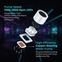 Tortox Nivora Vibe 360 ARGB Liquid CPU Cooler, Triple 120mm PWM Fans, Compatible with Intel LGA18xx/1700/1200/115x & AMD AM5/AM4 - White