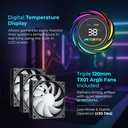 Tortox Nivora Vibe 360 ARGB Liquid CPU Cooler, Triple 120mm PWM Fans, Compatible with Intel LGA18xx/1700/1200/115x & AMD AM5/AM4 - Black