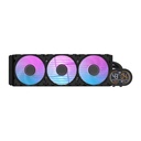 DarkFlash DH360D All-in-One 360mm Liquid CPU Cooler,Comes with LCD Magnetic display, Low noise CPU cooler- Black