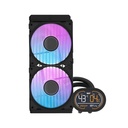 DarkFlash All-in-One 360mm Liquid CPU Cooler CPU support socket LGA,Comes with LCD Magnetic display, Low noise CPU Liquid Cooler-Black
