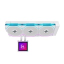 LIAN LI Hydro-Shift II LCD-S 360TL Liquid CPU Cooler with TL Wireless Fans, 3.4" IPS LCD Screen - White