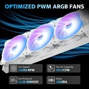 DarkFlash Nebula DN-360 All-In-One RGB 360MM Liquid Cooler - White