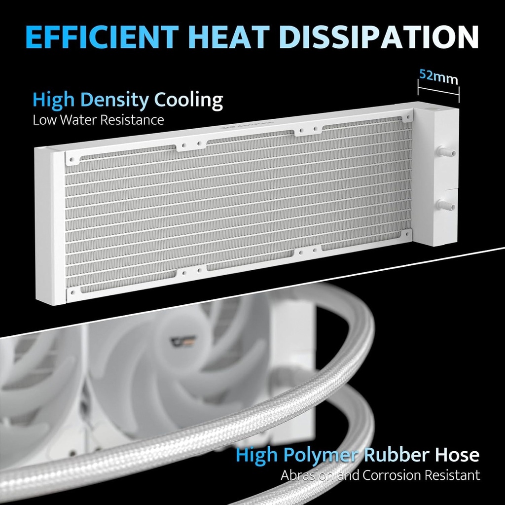 DarkFlash Nebula DN-360 All-In-One RGB 360MM Liquid Cooler - White