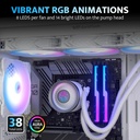 DarkFlash Nebula DN-360 All-In-One RGB 360MM Liquid Cooler - White