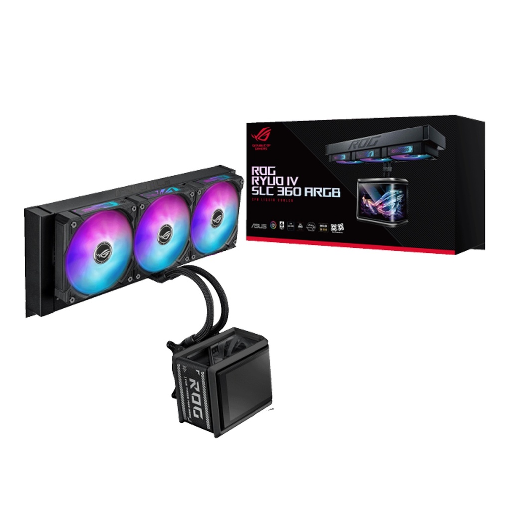Asus Rog Ryuo IV 360 ARGB CPU Liquid Cooler - Black