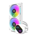 DarkFlash EXPLORE DO240 ARGB 240mm AIO Liquid CPU Cooler with Segment LCD Screen - White