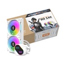 DarkFlash EXPLORE DO240 ARGB 240mm AIO Liquid CPU Cooler with Segment LCD Screen - White