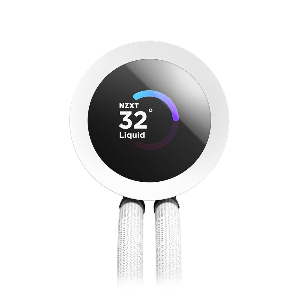 NZXT Kraken Plus 360mm Liquid Cooler With 1.54" LCD Display - White