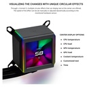 LIAN LI GALAHAD II LCD 280mm Liquid CPU Cooler with TL 140 Wireless Fans - Black
