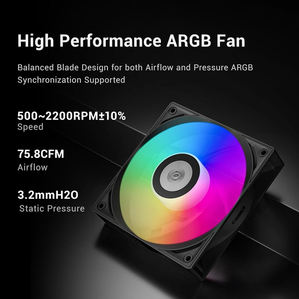 PC Cooler DA360 Pro ARGB CPU Liquid Cooler - Black