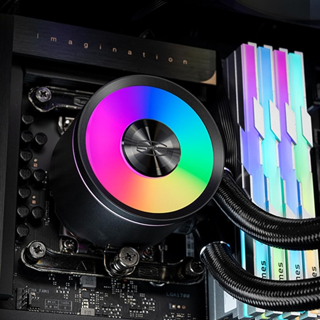 PC Cooler DA360 Pro ARGB CPU Liquid Cooler - Black