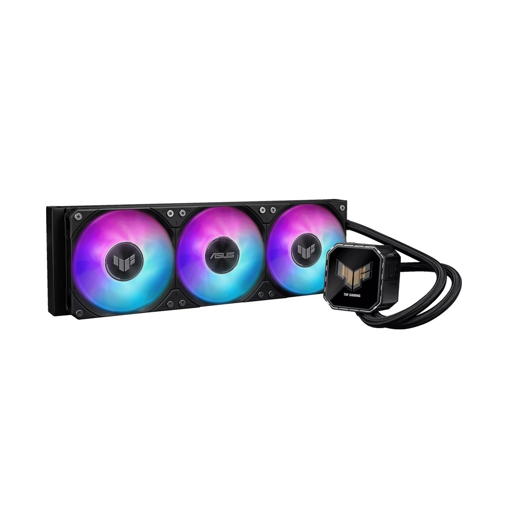 Asus Tuf Gaming LC III 360 ARGB LCD CPU Liquid Cooler - 2.8" LCD for Hardware Monitoring, Custom GIFs and MP4 Video Clips - Black | 90RC01A1-B0EAY0